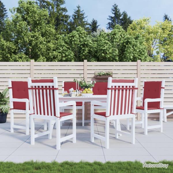 Coussins de chaise de � dossier bas lot de 6