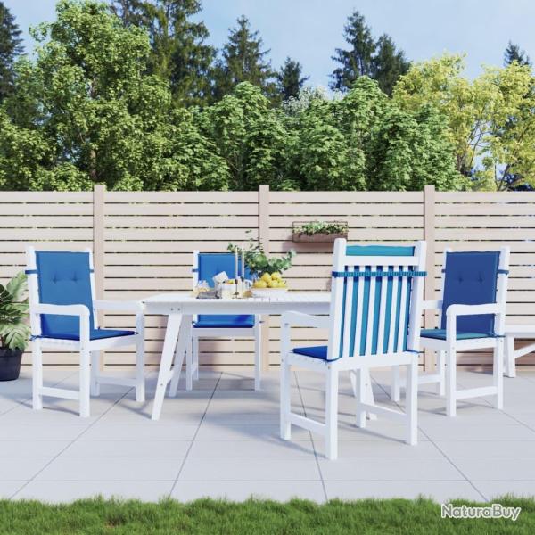 Coussins de chaise de � dossier bas lot de 4 bleu royal