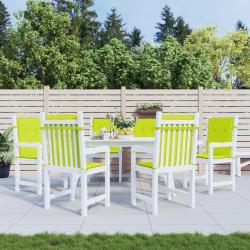 Coussins de chaise de &agrave; dossier bas lot de 6 vert vif
