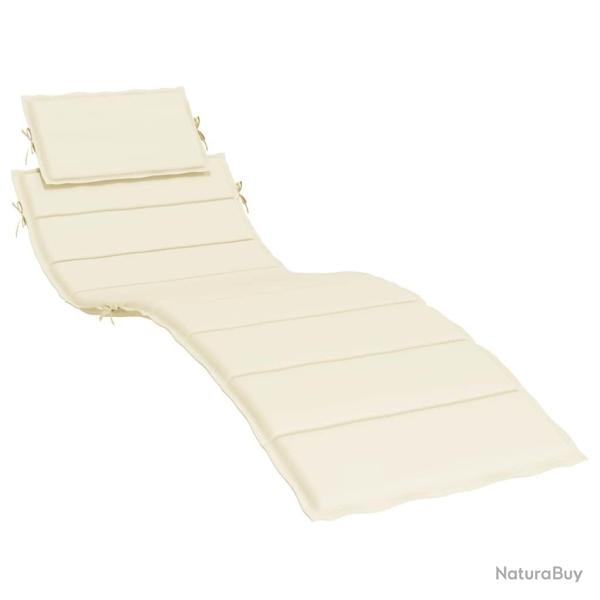 Coussin de chaise longue cr�me 186x58x4 cm tissu oxford