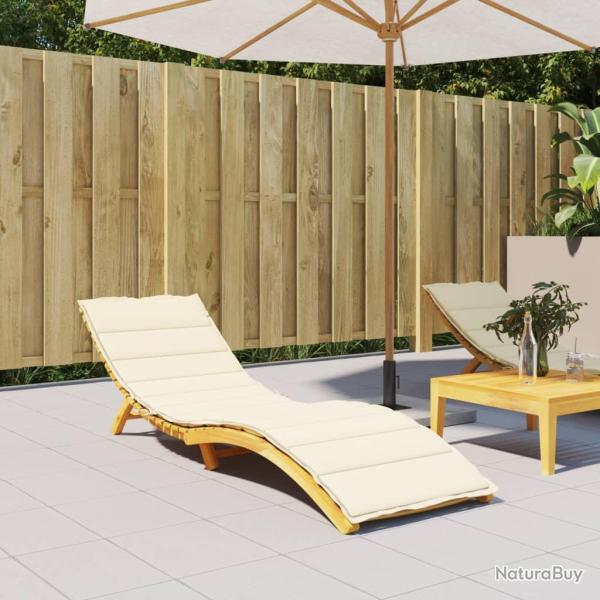 Coussin de chaise longue cr�me 200x50x3 cm tissu oxford