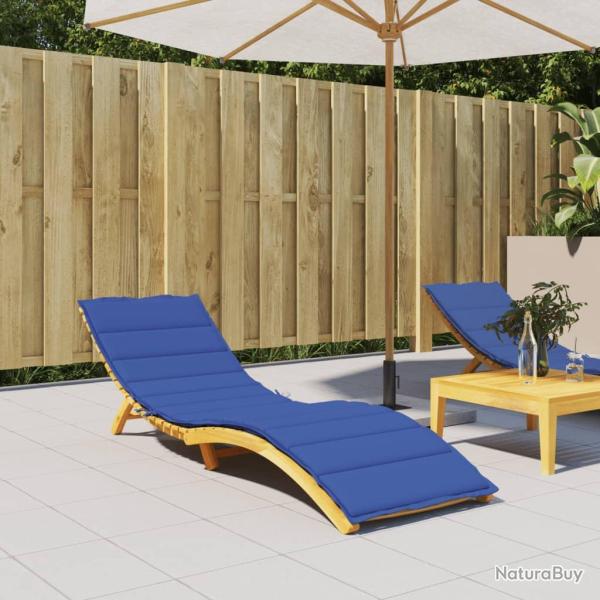 Coussin de chaise longue bleu royal 200x60x3 cm tissu oxford