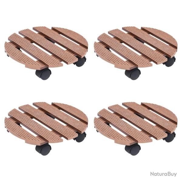 Chariots � plantes 4 pcs Marron �30x7,5 cm WPC