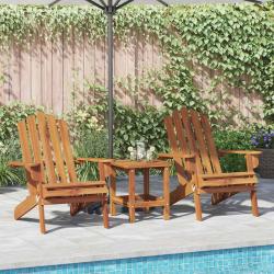 Chaises Adirondack de lot de 2 Bois massif d'acacia