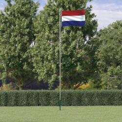 Drapeau des Pays-Bas et m&acirc;t 6,08 m Aluminium