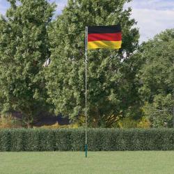Drapeau de l'Allemagne et m&acirc;t 5,5 m Aluminium