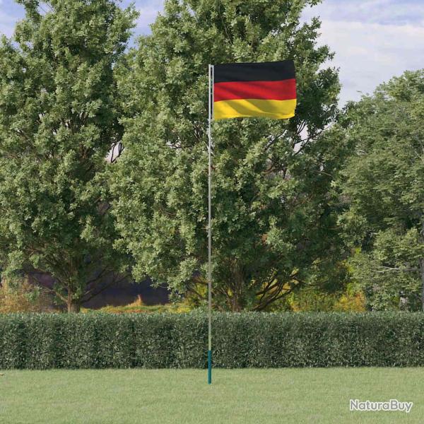 Drapeau de l'Allemagne et m�t 5,5 m Aluminium