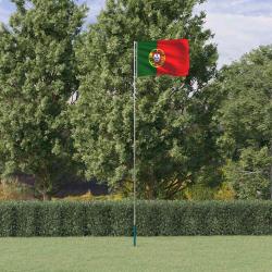 Drapeau du Portugal et m&acirc;t 5,5 m Aluminium