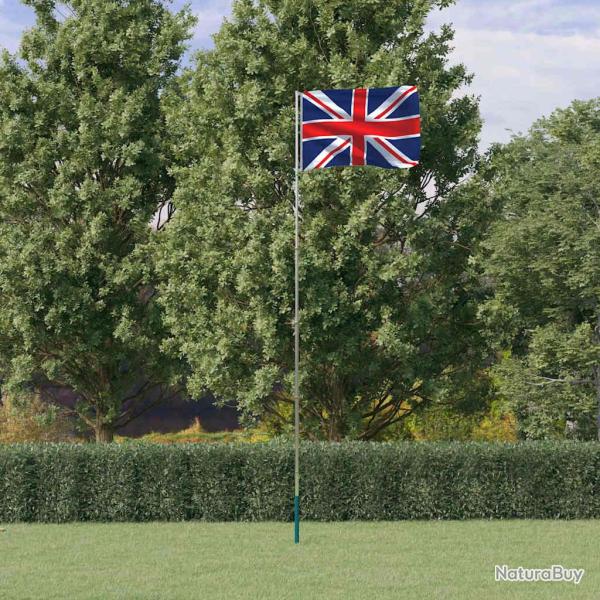 Drapeau du Royaume-Uni et m�t 5,5 m Aluminium