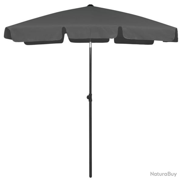 Parasol de plage anthracite 180x120 cm