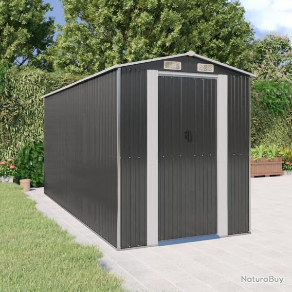 Abri de Anthracite 192x440x223 cm M�tal galvanis�