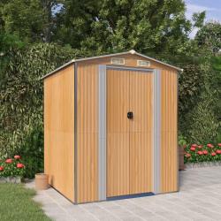 Abri de Marron clair 192x191x223 cm M&eacute;tal galvanis&eacute;