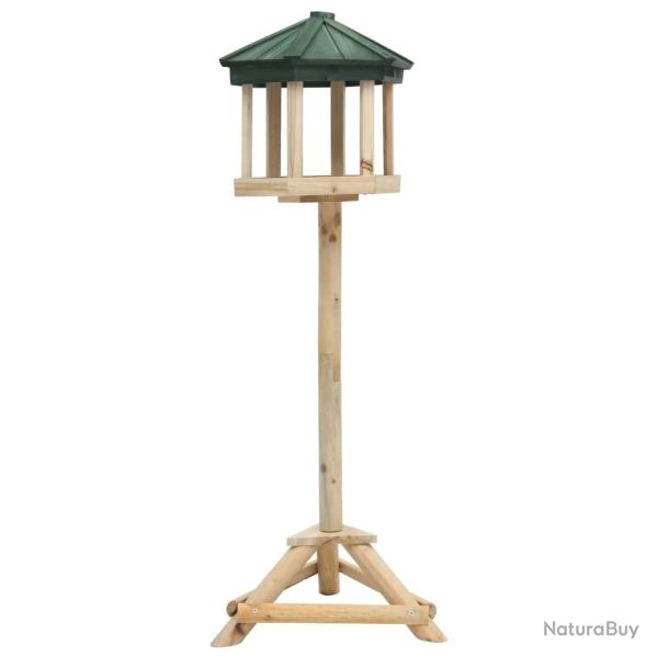 Mangeoire � oiseaux sur pied Bois de sapin 33x110 cm