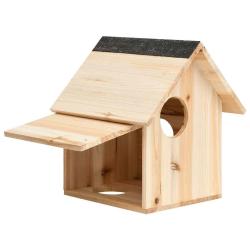 Maison pour &eacute;cureuils Bois de sapin massif 26x25x29 cm