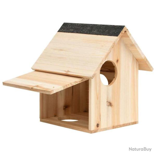Maison pour �cureuils Bois de sapin massif 26x25x29 cm