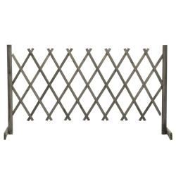 Cl&ocirc;ture en treillis de Gris 150x80 cm Bois de sapin