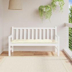 Coussin de banc de blanc cr&egrave;me 150x50x7 cm tissu oxford