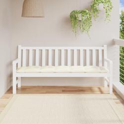 Coussin de banc de blanc cr&egrave;me 180x50x7 cm tissu oxford