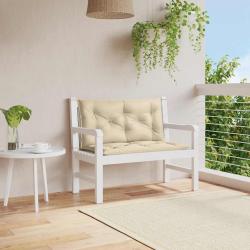 Coussin de banc de beige 100x(50+50)x7 cm tissu oxford