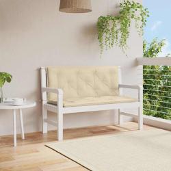 Coussin de banc de beige 120x(50+50)x7 cm tissu oxford
