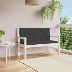 Coussin de banc de noir 120x(50+50)x7 cm tissu oxford