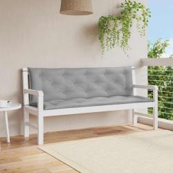Coussin de banc de gris 150x(50+50)x7 cm tissu oxford