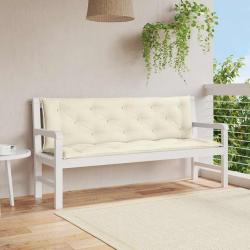 Coussin de banc de blanc cr&egrave;me tissu oxford