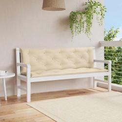 Coussin de banc de beige 150x(50+50)x7 cm tissu oxford
