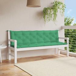 Coussin de banc de vert 200x(50+50)x7 cm tissu oxford