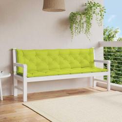 Coussin de banc de vert vif 200x(50+50)x7cm tissu oxford