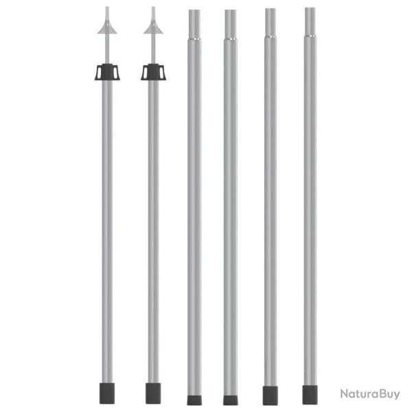 M�ts de b�che t�lescopiques 102-260 cm 2 pcs Aluminium