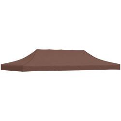 Toit de tente de r&eacute;ception 6x3 m Marron 270 g/m&sup2;