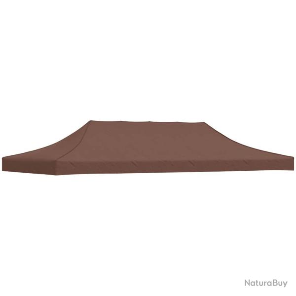 Toit de tente de r�ception 6x3 m Marron 270 g/m�