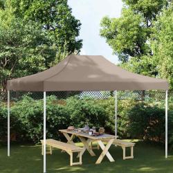 Toit de tente de r&eacute;ception 4x3 m Taupe 270 g/m&sup2;
