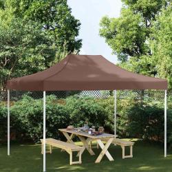 Toit de tente de r&eacute;ception 4x3 m Marron 270 g/m&sup2;