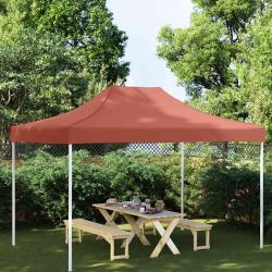 Toit de tente de r&eacute;ception 4x3 m Terre cuite 270 g/m&sup2;