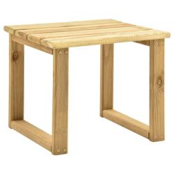 Table de transat 30x30x26 cm Bois de pin impr&eacute;gn&eacute;