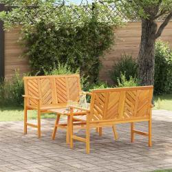 Ensemble de salon de 3 pcs Marron Bois d'Acacia Massif