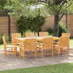 Chaise de salle &agrave; manger 8 pcs Naturel Bois d'Acacia Massif