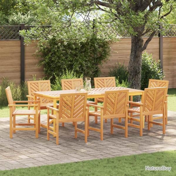 Chaise de salle � manger 8 pcs Naturel Bois d'Acacia Massif