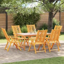 Chaise de 6 pcs Marron Bois d'Acacia Massif