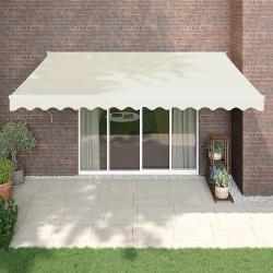 Auvent r&eacute;tractable automatique cr&egrave;me 4x3 m