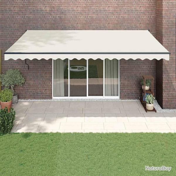 Auvent r�tractable automatique cr�me 5x3 m