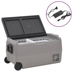 Glaci&egrave;re avec roue et adaptateur noir et gris 50 L PP et PE