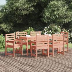 Ensemble &agrave; manger de 7 pcs bois massif Douglas