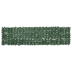 &Eacute;cran de balcon avec feuilles vert fonc&eacute; 300x75 cm