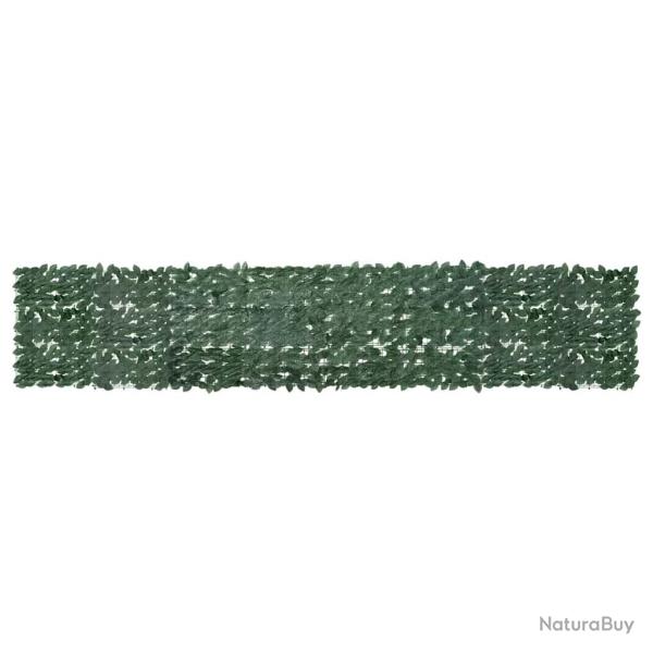 �cran de balcon avec feuilles vert fonc� 400x75 cm