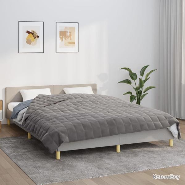 Couverture lest�e Gris 200x220 cm 13 kg Tissu
