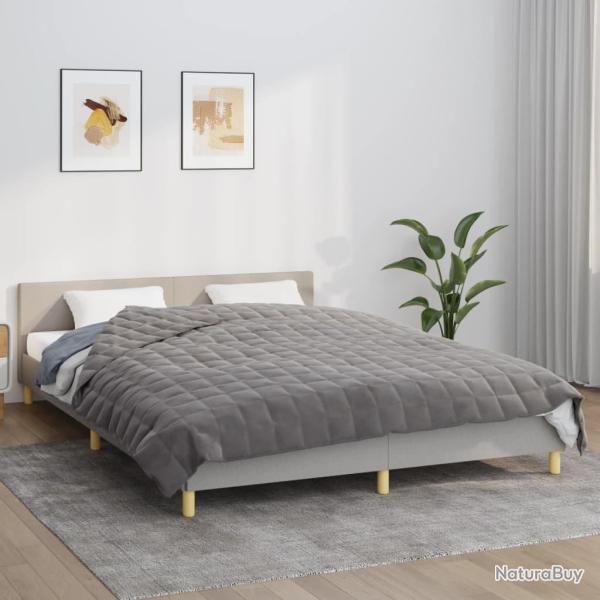 Couverture lest�e Gris 220x240 cm 15 kg Tissu