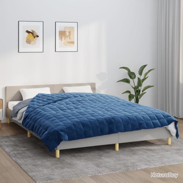 Couverture lest�e Bleu 200x220 cm 9 kg Tissu